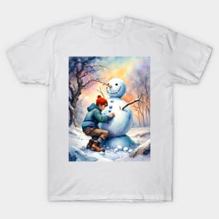 Building a snowman T-Shirt